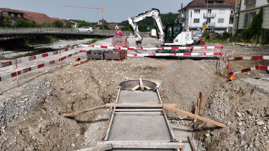 2024-06-29 Verlegung ARA-Verbandskanal im Bereich Villa Freiburghaus und Bahnstation 2